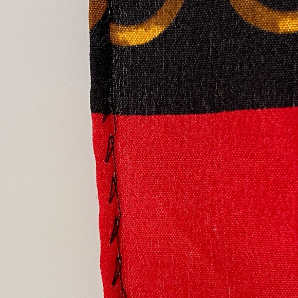 Vintage Talbots Echo Silk Scarf, Red/ Black - Picture 5 of 5